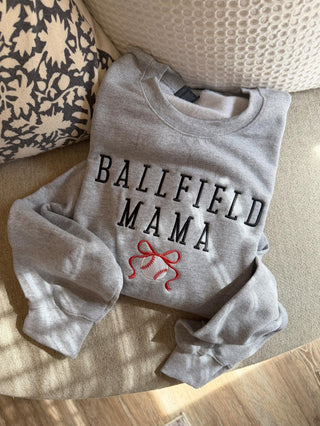 Ballfield Mama Baseball Embroidered Shirt, Merch Girls - A Blissfully Beautiful Boutique