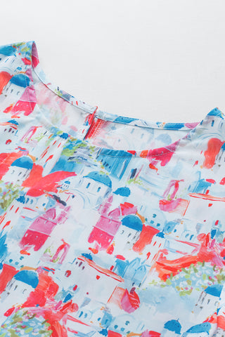 Sky Blue Parisian Avenue Babydoll Top, Dear-Lover Dropshipping - A Blissfully Beautiful Boutique