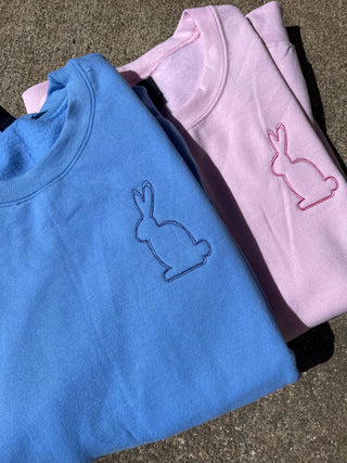 Bunny Left Chest Embroidered Sweatshirt | QUICK SHIP, Merch Girls - A Blissfully Beautiful Boutique