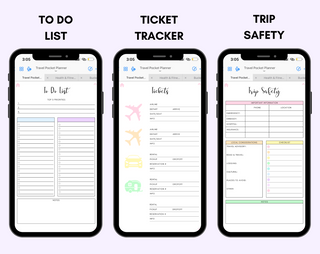 Digital Travel Phone Planner Rainbow