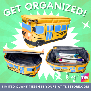 School Bus Pouch; Pencil Case, BERTEAU & Co. - A Blissfully Beautiful Boutique