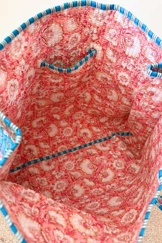 SC - Beck Bright Blue Floral Tote Bag