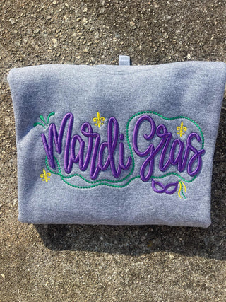 Mardi Gras 3D Puff Embroidered Shirt, Merch Girls - A Blissfully Beautiful Boutique