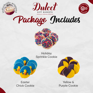 Easter Cookie Assortment Gift Box, Dulcet Gift Baskets - A Blissfully Beautiful Boutique