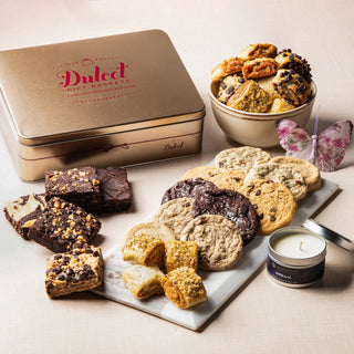 Classic Tin Treats Within Gift Basket, Dulcet Gift Baskets - A Blissfully Beautiful Boutique
