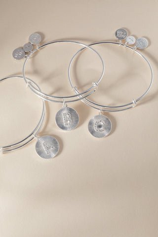 Initial B Pave Starburst Texture Bangle