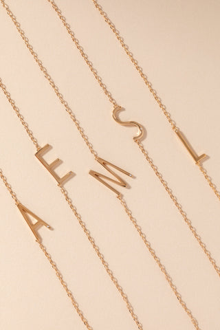 Initial A Precious Elongated Necklace
