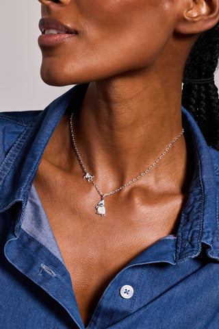 Tufted Titmouse Bird Pendant Necklace