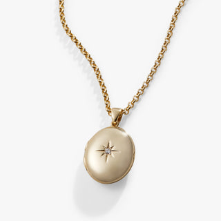 Starburst Locket Necklace