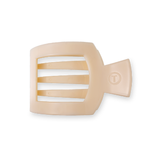 Almond Beige Medium Flat Square Hair Clip, TELETIES - A Blissfully Beautiful Boutique
