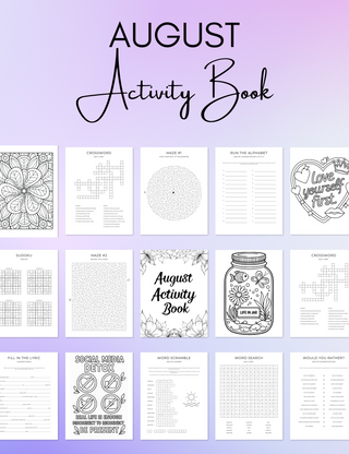 August Activity Book Bundle (Digital + Printable), Jessica Autumn - A Blissfully Beautiful Boutique