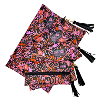 Trick or Treat Doodle, Makeup Junkie Bags - A Blissfully Beautiful Boutique