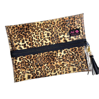 Lady Leopard Clear Top, Makeup Junkie Bags - A Blissfully Beautiful Boutique