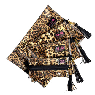 Lady Leopard Clear Top, Makeup Junkie Bags - A Blissfully Beautiful Boutique