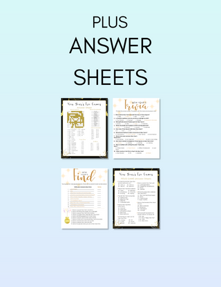 Adults New Years Activity Pack