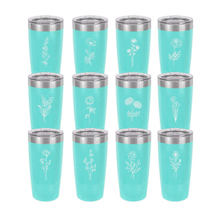 Birth Month Flower 20oz Insulated Tumbler