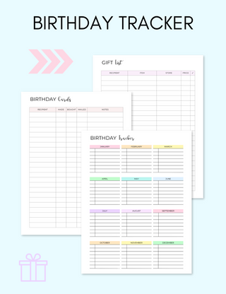 Birthday Tracker, Jessica Autumn - A Blissfully Beautiful Boutique