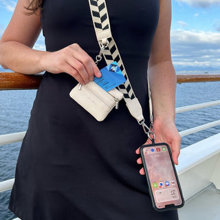 Clip & Go Strap w/Zippered Pouch Chevron, SaveTheGirls - A Blissfully Beautiful Boutique