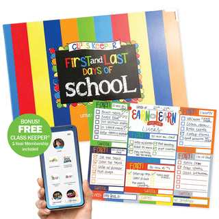 Class Keeper® School Days Memory Book + BONUS App Membership + BONUS Earn & Learn® Chore Chart Pad | (2) Styles