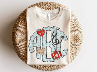 Nurse Monogram Graphic Tee, Merch Girls - A Blissfully Beautiful Boutique
