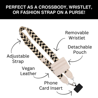Clip & Go Strap w/Zippered Pouch Chevron, SaveTheGirls - A Blissfully Beautiful Boutique