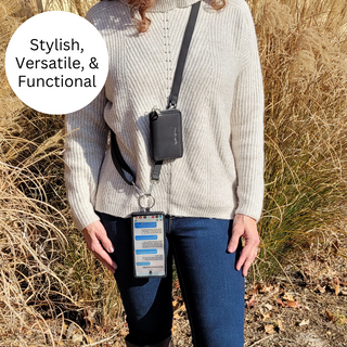 Clip & Go Strap w/Pouch Brushed Vegan Leather, SaveTheGirls - A Blissfully Beautiful Boutique