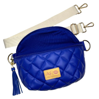 Makeup Junkie - Luxe Quilted Cobalt Blue Sidekick Bag Pre-Order