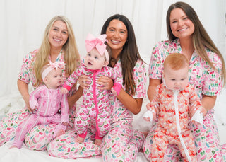 Pink Summer Spritz - Short Sleeve + Pant Pajama Set, KenzKustomz - A Blissfully Beautiful Boutique