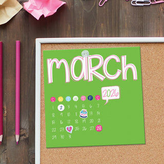 NEW! 2026 Mini Monthly Desktop Calendars | Stickers Included