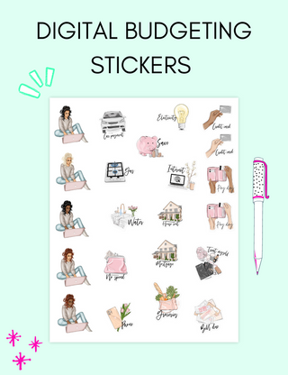 Digital Budgeting Stickers, Jessica Autumn - A Blissfully Beautiful Boutique