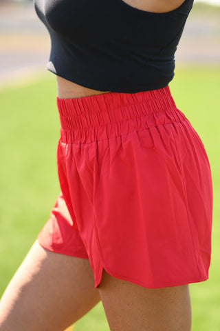 **SALE** RTS Red School Spirit Shorts