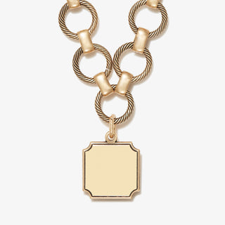 Square Charm Chunky Chain Bracelet