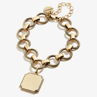 Square Charm Chunky Chain Bracelet