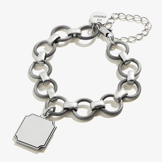 Square Charm Chunky Chain Bracelet