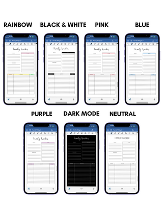 Digital Phone Planner Family Widgets, Jessica Autumn - A Blissfully Beautiful Boutique