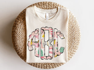 Pink Teacher Tools Monogram Graphic Tee, Merch Girls - A Blissfully Beautiful Boutique