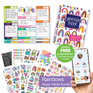 Happy Habits Bundle for Kids | Chore Chart, Gratitude Journal & Stickers + BONUS App Membership