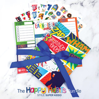 Happy Habits Bundle for Kids | Chore Chart, Gratitude Journal & Stickers + BONUS App Membership