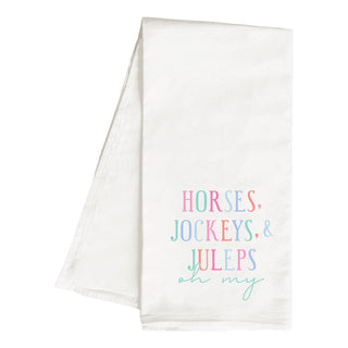 Printed Horses, Jockeys & Juleps Hand Towel