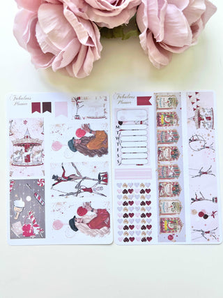 4 Sheets - Red Circus Stickers Kit, The Fabulous Planner - A Blissfully Beautiful Boutique