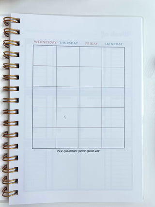 Academic Blue and Pink Gingham Wire-O A5 size Planner