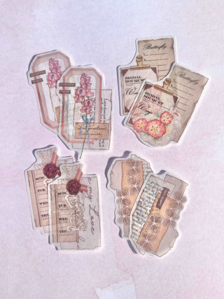 Autumn Flowers Die Cut Stickers Set