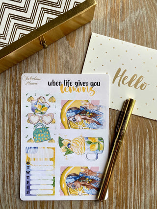 4 Sheets Lemonade Stickers Kit