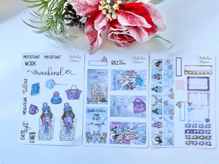 3 Sheets Ice Ice Baby Winter Stickers, The Fabulous Planner - A Blissfully Beautiful Boutique