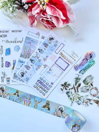 3 Sheets Ice Ice Baby Winter Stickers, The Fabulous Planner - A Blissfully Beautiful Boutique