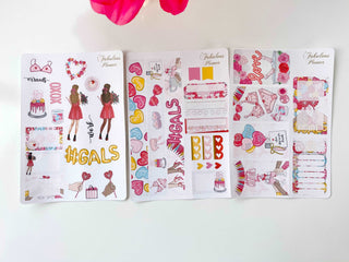 3 Sheets Galentines Day Stickers, The Fabulous Planner - A Blissfully Beautiful Boutique