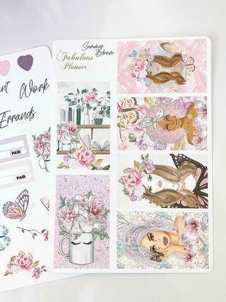 3 Sheets Miss Butterfly Planner Stickers