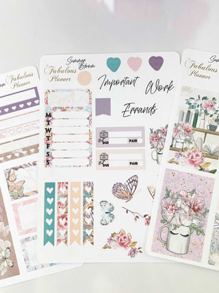 3 Sheets Miss Butterfly Planner Stickers