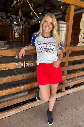 RED- Shenandoah Stud Shorts