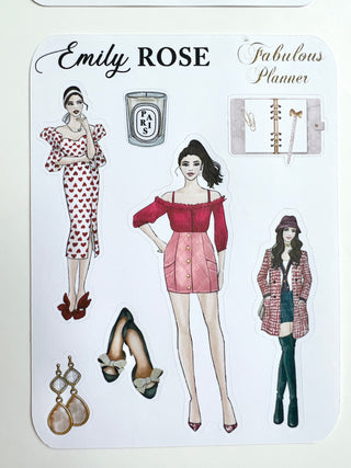 Emily In Paris Outfits Mini Sticker Kit